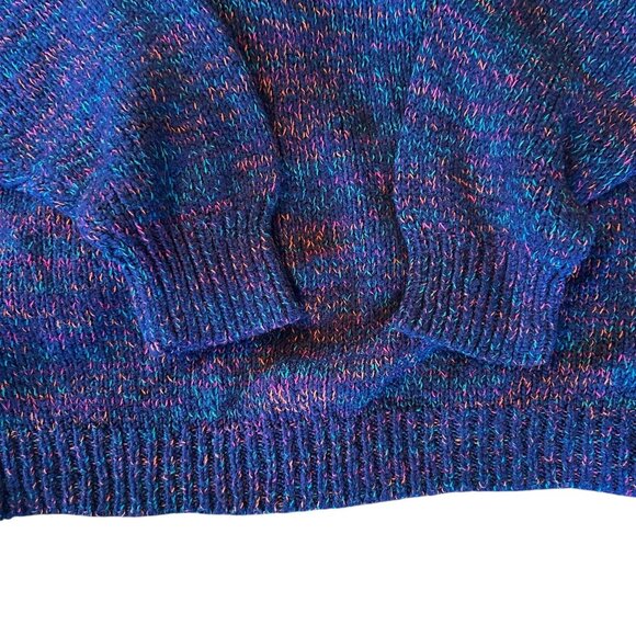 Vintage Victoria Jones Vibrant Retro Speckled Cardigan Sweater PL - Picture 3 of 6